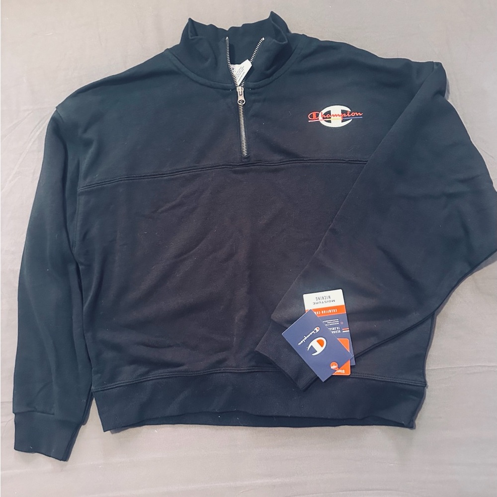 Champion Men's Black Zip-Up Sweater